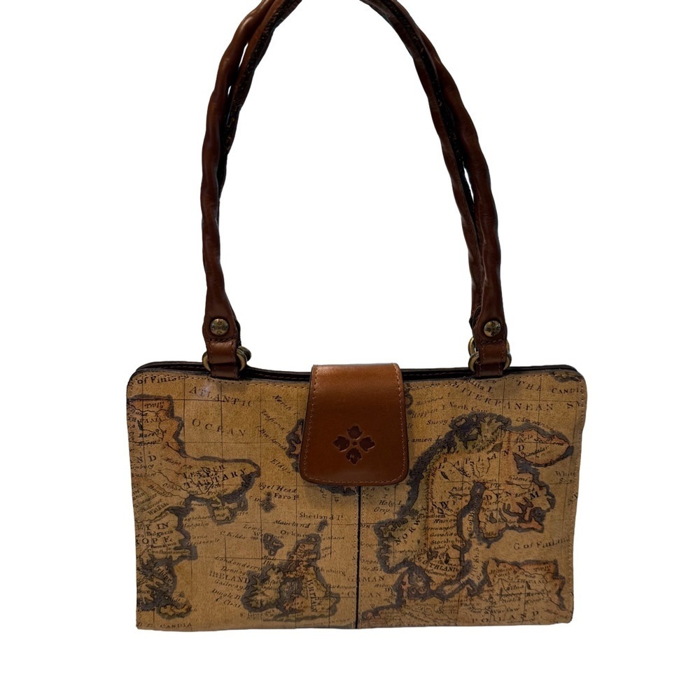 Patricia Nash-European Map-Rienzo Satchel / Shoulder Bag NWOT